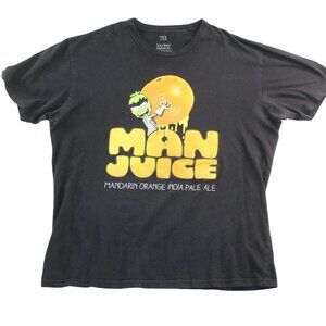 Knee Deep Brewing Co Man Juice 2XL Black Graphic T Shirt India Pale Ale